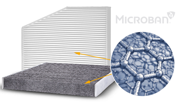 THE MICROBAN TECHNOLOGY IS A COATING VISIBLE UNDER THE MICROSCOPE
