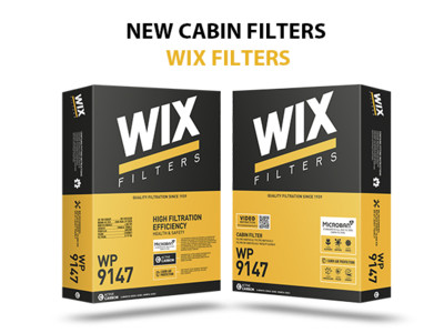  New packaging for the cabin filters from WIX Filters.